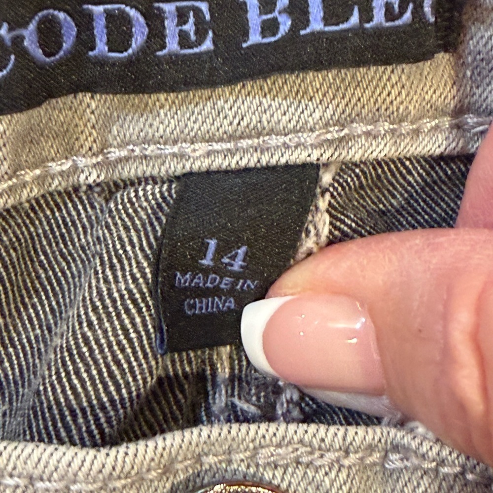 CODE BLEU 14 STRETCH GRAY PANTS Excellent Condition - Picture 2 of 10